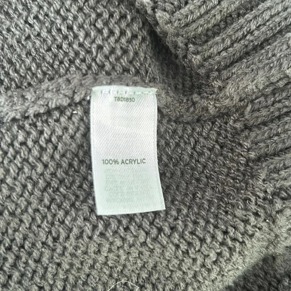 Trouvé Gray Short Sleeve Loose Fit Sweater with Detailed Neckline, Sz XS/S - Picture 7 of 8